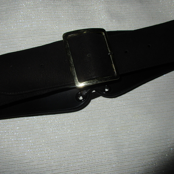VTG GARAY 100 %  SUEDE RHINESTONE CORSET BELT  BLK main image 5